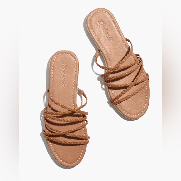 NWT Madewell Kathryn Espadrille Slide Sandals in Leather Women’s Sz 9.5 - Picture 3 of 10